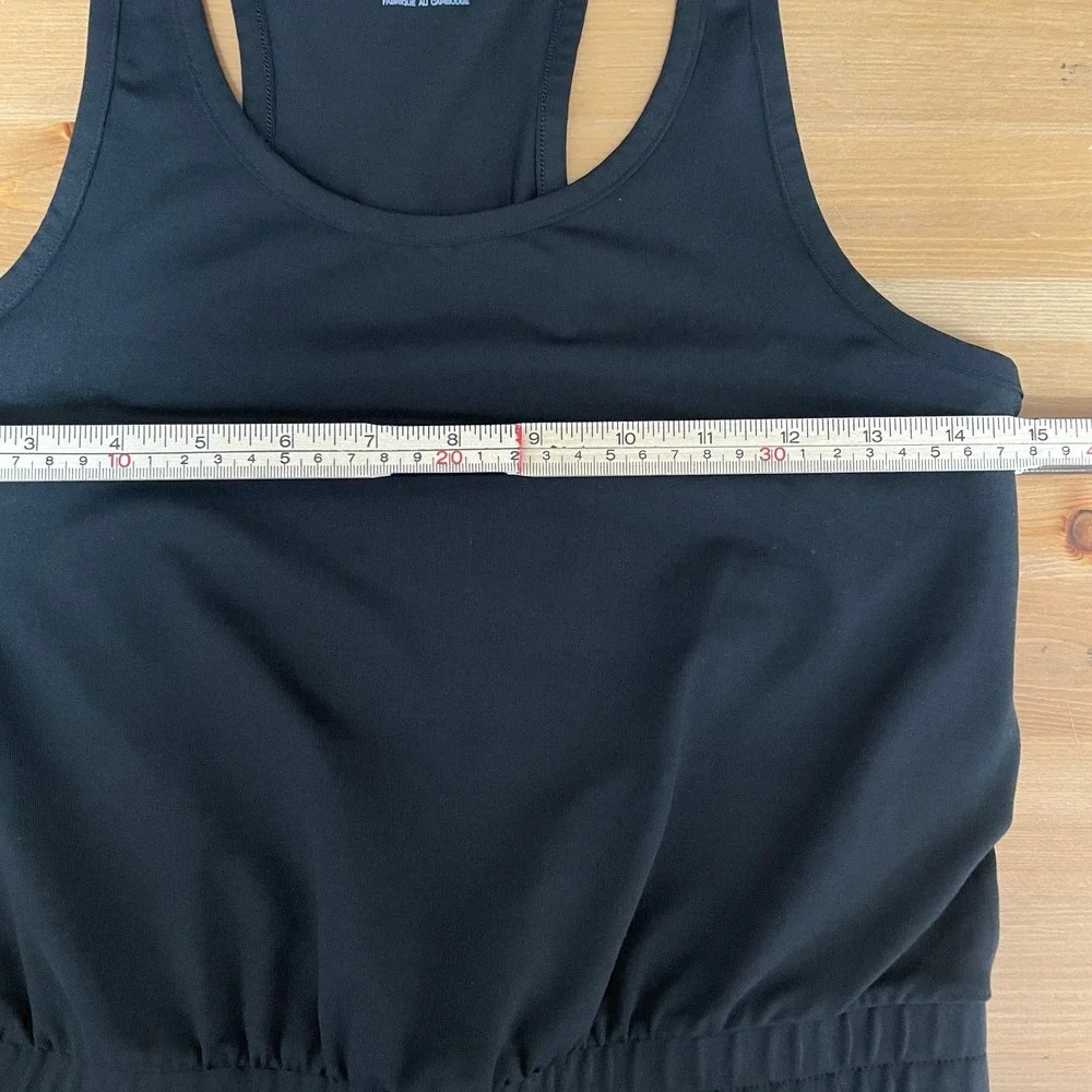 Nike Dri Fit Black Racerback Jumpsuit Romper Pockets Yoga Athleisure Gym Wmns XS